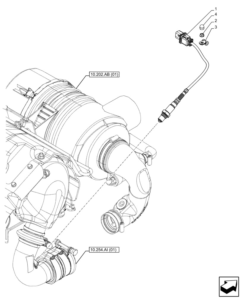 Схема запчастей Case IH FARMALL 105C - (55.989.AD) - VAR - 391013 - LAMBDA SENSOR (55) - ELECTRICAL SYSTEMS