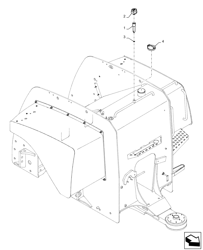 Схема запчастей Case IH QUADTRAC 370 - (10.216.BB[01]) - FUEL TANK CAP AND BREATHER (10) - ENGINE