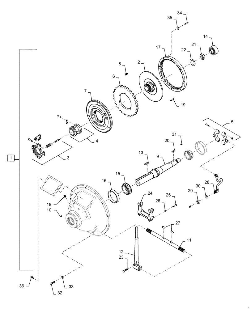 Схема запчастей Case IH RP85 - (31.225.AA[01]) - PTO CLUTCH - RP65 AND RP85 UNITS (31) - IMPLEMENT POWER TAKE OFF