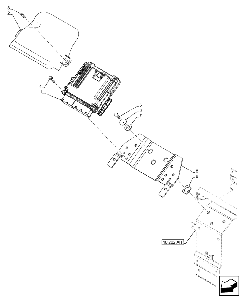 Схема запчастей Case IH FARMALL 65C - (55.015.AA[01]) - VAR - 390321, 391013 - ENGINE, ELECTRONIC CONTROL UNIT (55) - ELECTRICAL SYSTEMS