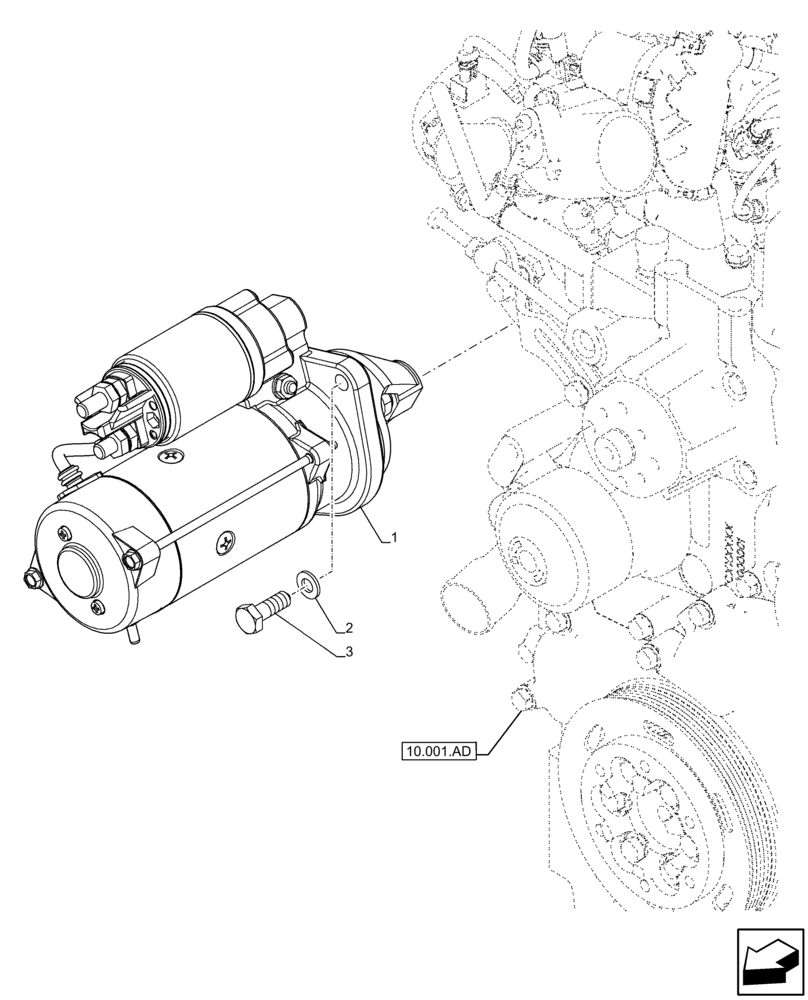 Схема запчастей Case IH FARMALL 95C - (55.201.AE) - VAR - 391013 - STARTER MOTOR (55) - ELECTRICAL SYSTEMS