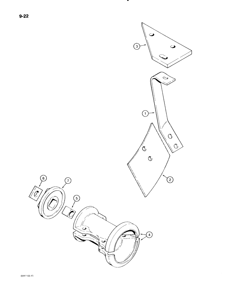 Схема запчастей Case IH 596 - (9-22) - FURROW FILLER AND SCRAPER ATTACHMENT (09) - CHASSIS/ATTACHMENTS