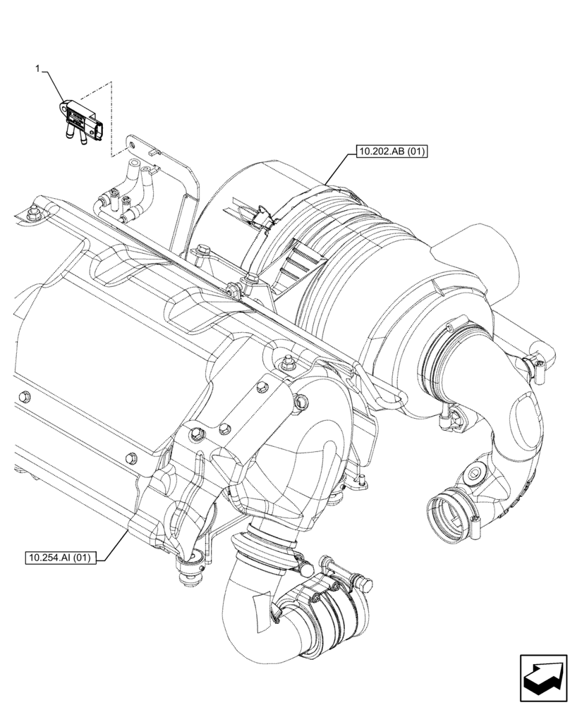 Схема запчастей Case IH FARMALL 95C - (55.989.AE) - VAR - 391013 - MUFFLER SENSOR (55) - ELECTRICAL SYSTEMS