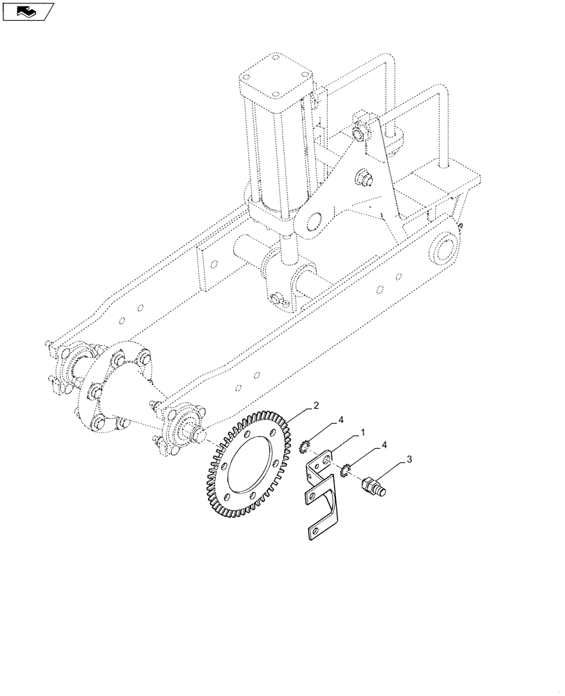 Схема запчастей Case IH 1225 EARLY RISER - (55.610.AM[01]) - WHEEL SPEED SENSOR (55) - ELECTRICAL SYSTEMS