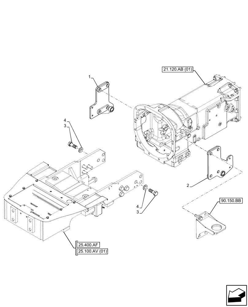 Схема запчастей Case IH FARMALL 75C - (82.100.AK[03]) - VAR - 743593 - PLATE, W/O FRONT LOADER, (2 MID-MOUNT CONTROL VALVES) (82) - FRONT LOADER & BUCKET