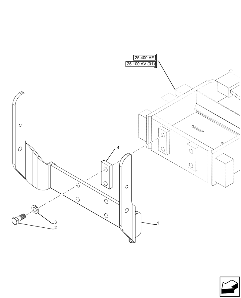 Схема запчастей Case IH FARMALL 75C - (82.100.AI) - VAR - 333489, 334489, 335489, 339489 - FRONT, LOADER, SUPPORTING ARM (82) - FRONT LOADER & BUCKET