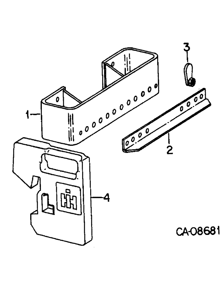 Схема запчастей Case IH 884 - (09-10) - FRONT END WEIGHT BRACKETS AND WEIGHTS (12) - FRAME