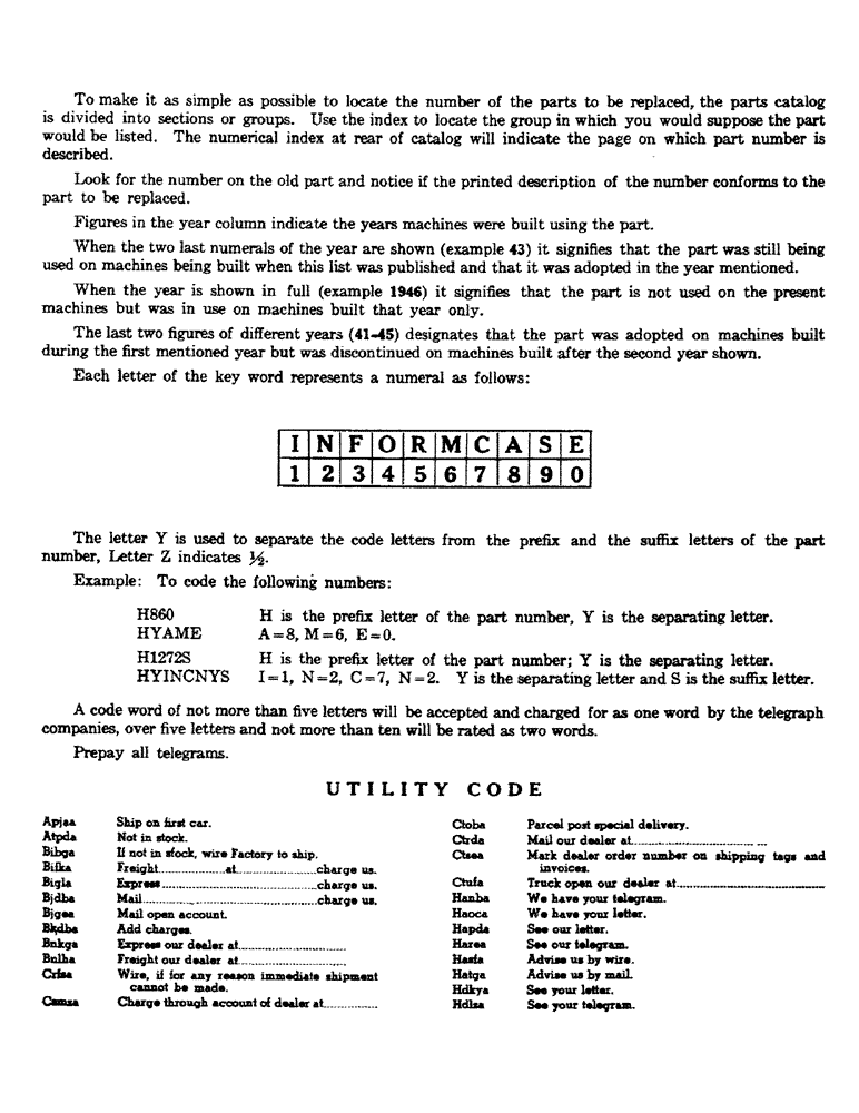 Схема запчастей Case IH 604 - (003) - INFORMATION 