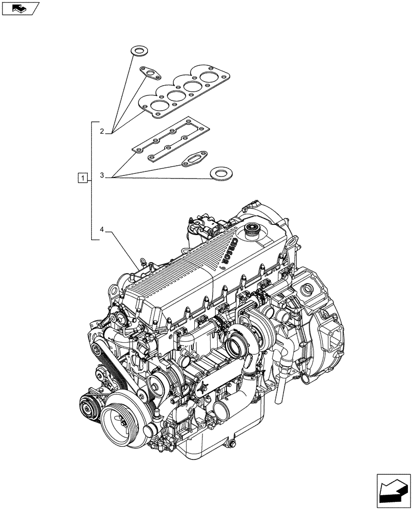 Схема запчастей Case IH F2CFE613A B005 - (10.001.AD) - ENGINE (10) - ENGINE