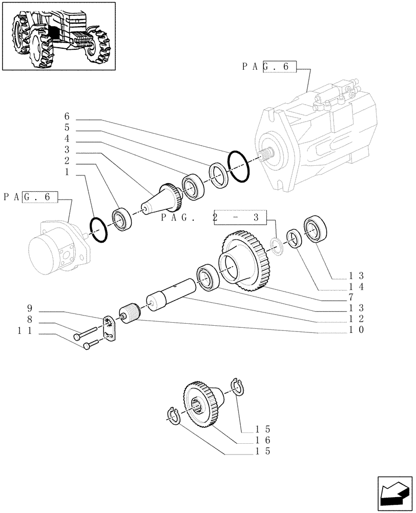 Схема запчастей Case IH MXM190 - (1.32.8/02[01]) - PUMPS FOR HYDRAULIC SYSTEM AND LIFT (03) - TRANSMISSION