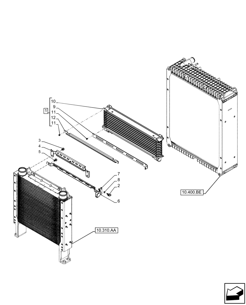 Схема запчастей Case IH FARMALL 85C - (21.109.AK) - VAR - 743524 - OIL COOLER (21) - TRANSMISSION