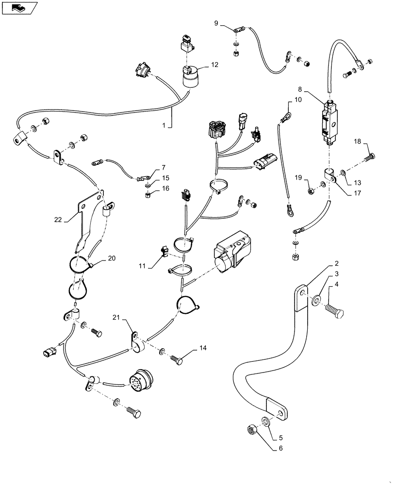 Схема запчастей Case IH QUADTRAC 600 - (55.100.03[02]) - ENGINE HARNESS GROUP - 13L 2-STAGE - STEIGER 550 & 600, QUADTRAC 550 & 600 (55) - ELECTRICAL SYSTEMS