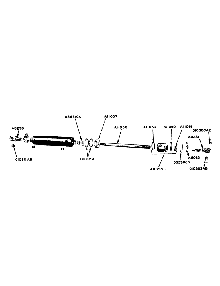 Схема запчастей Case IH 600-SERIES - (108) - HYDRAULIC POWER STEERING CYLINDER (05) - STEERING