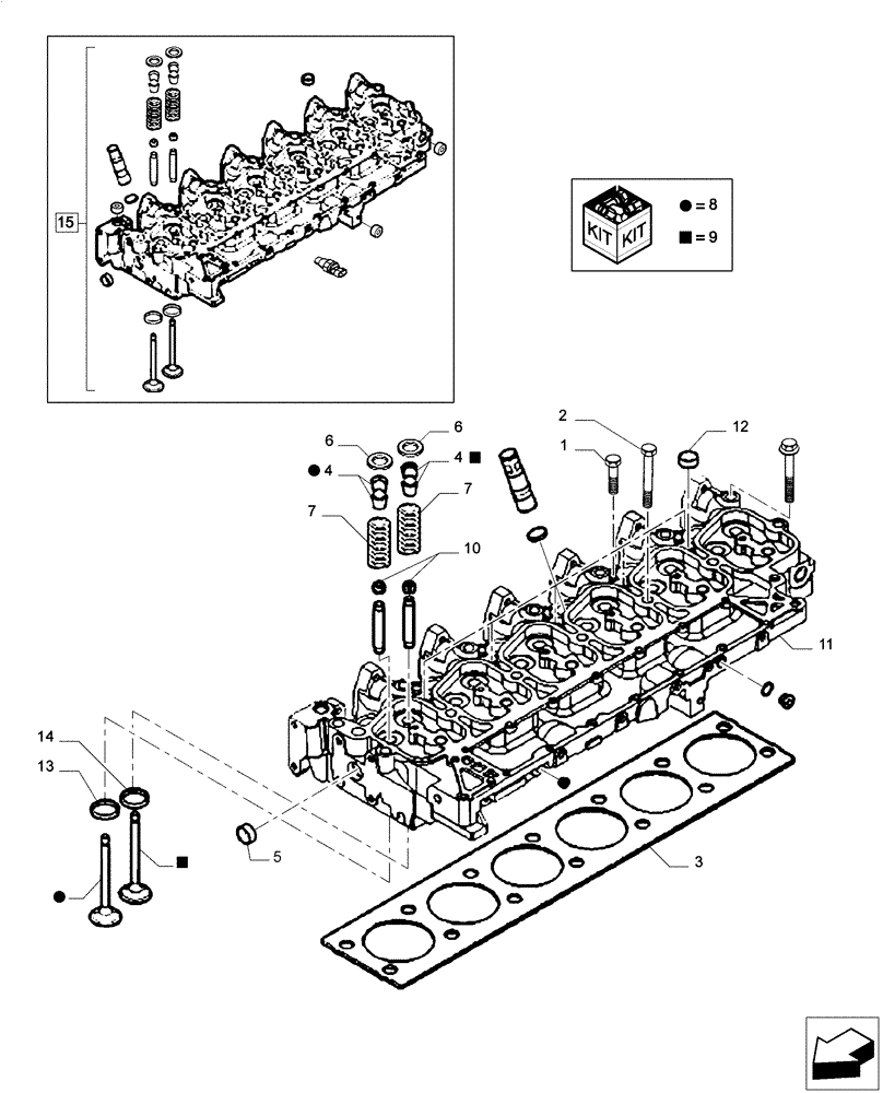 Схема запчастей Case IH F4CE0654B B601 - (10.101.AA) - CYLINDER HEAD (10) - ENGINE