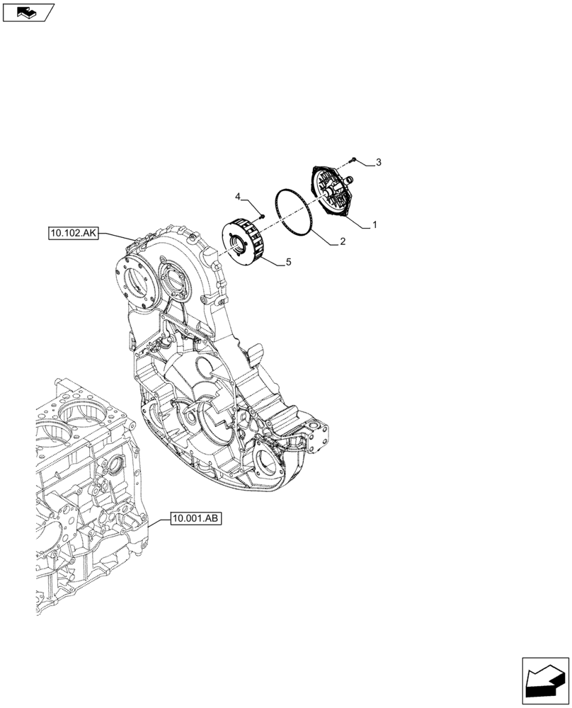 Схема запчастей Case IH F3HFE613B B002 - (10.304.AP) - ENGINE, VENT (10) - ENGINE