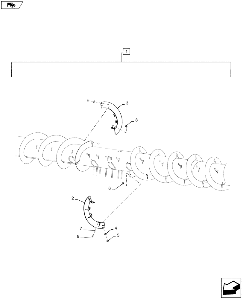 Схема запчастей Case IH 3020-30 - (88.058.10) - DIA KIT, AUGER FLIGHT EXTENSION, PRIMARY, SD/DD (88) - ACCESSORIES