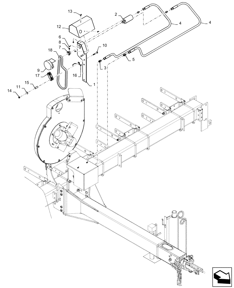 Схема запчастей Case IH 1225 EARLY RISER - (61.901.AB[07]) - HYDRAULIC DRIVELINE (61) - METERING SYSTEM