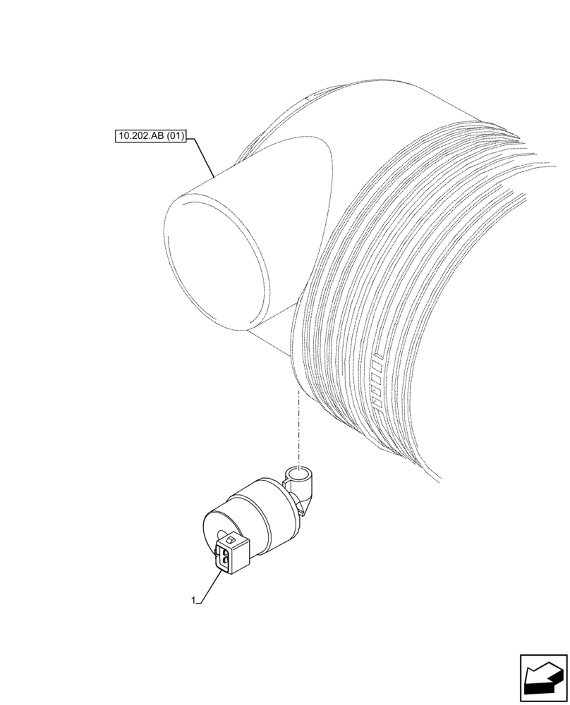 Схема запчастей Case IH FARMALL 115C - (55.014.AC) - VAR - 390200 - AIR CLEANER, RESTRICTION SWITCH (55) - ELECTRICAL SYSTEMS