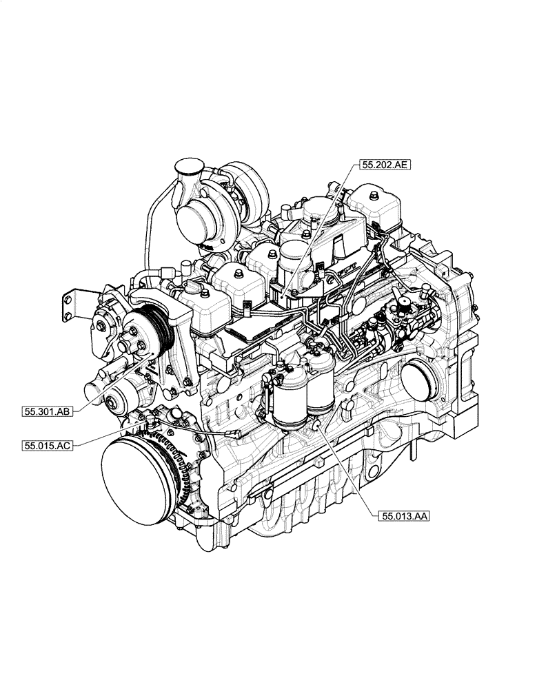Схема запчастей Case IH F4CE0654B B601 - (55.000.00) - PICTORIAL INDEX - ELECTRICAL SYSTEMS (55) - ELECTRICAL SYSTEMS