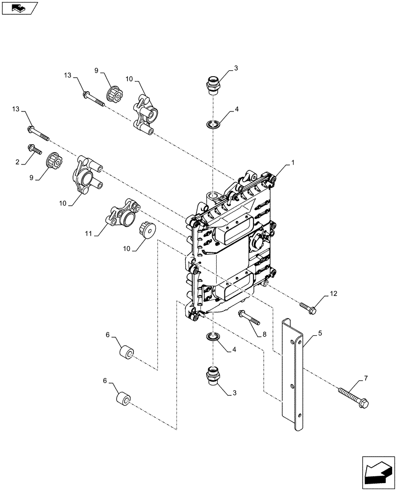 Схема запчастей Case IH F3HFE613B B002 - (55.015.AA) - ENGINE, ELECTRONIC CONTROL UNIT (55) - ELECTRICAL SYSTEMS