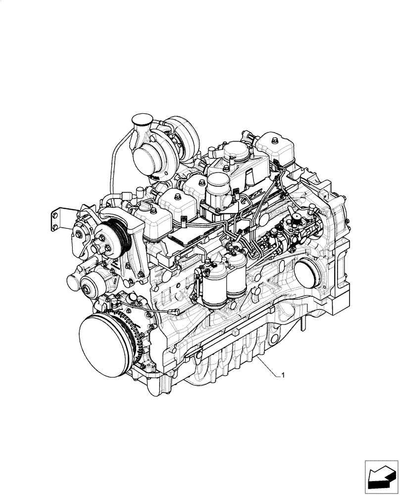 Схема запчастей Case IH F4CE0654B B601 - (10.001.AD) - ENGINE (10) - ENGINE