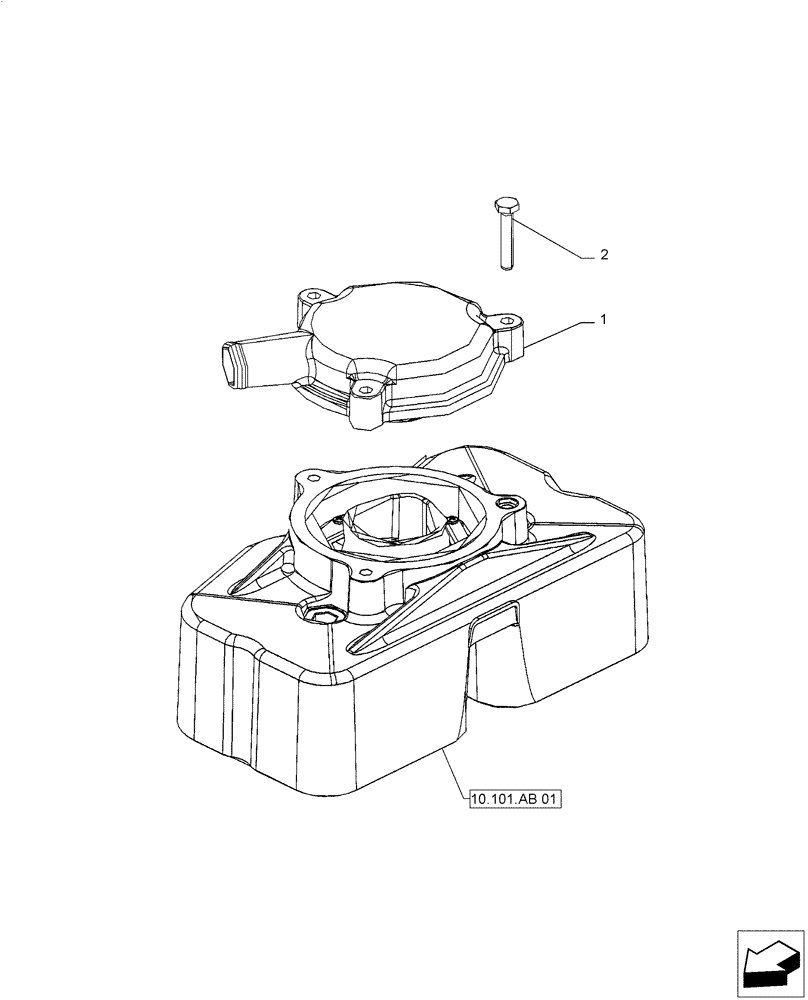 Схема запчастей Case IH F4CE0654B B601 - (10.101.AB[02]) - VALVE COVER (10) - ENGINE