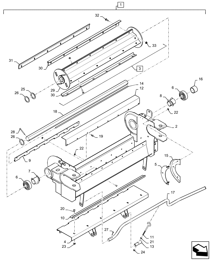 Схема запчастей Case IH 7140 - (60.112.AA[02]) - ROCK TRAP ASSEMBLY (60) - PRODUCT FEEDING