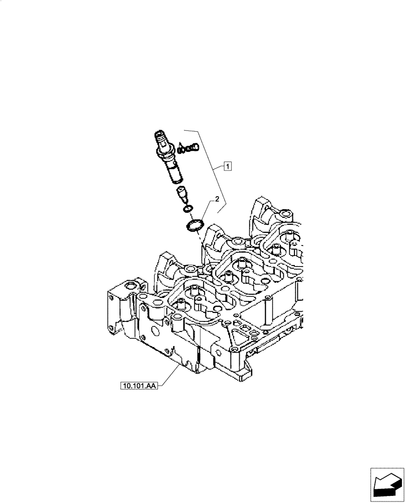 Схема запчастей Case IH F4CE0654B B601 - (10.218.AF) - FUEL INJECTOR (10) - ENGINE