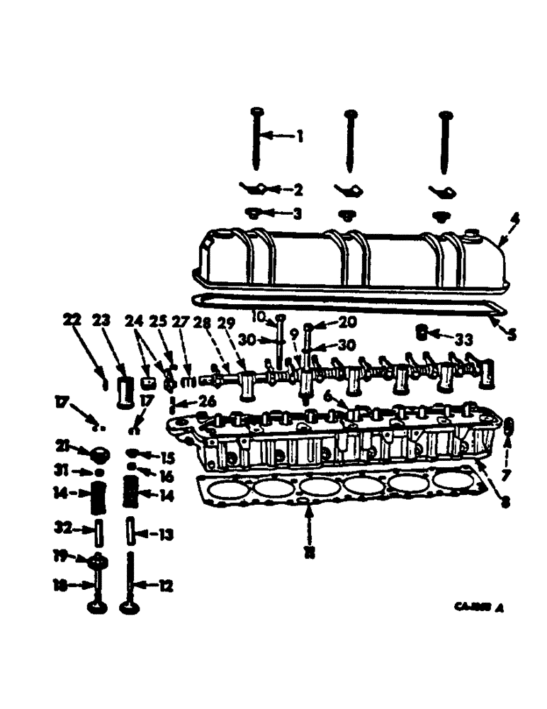 Схема запчастей Case IH C-291 - (D-16) - CYLINDER HEAD AND RELATED PARTS 