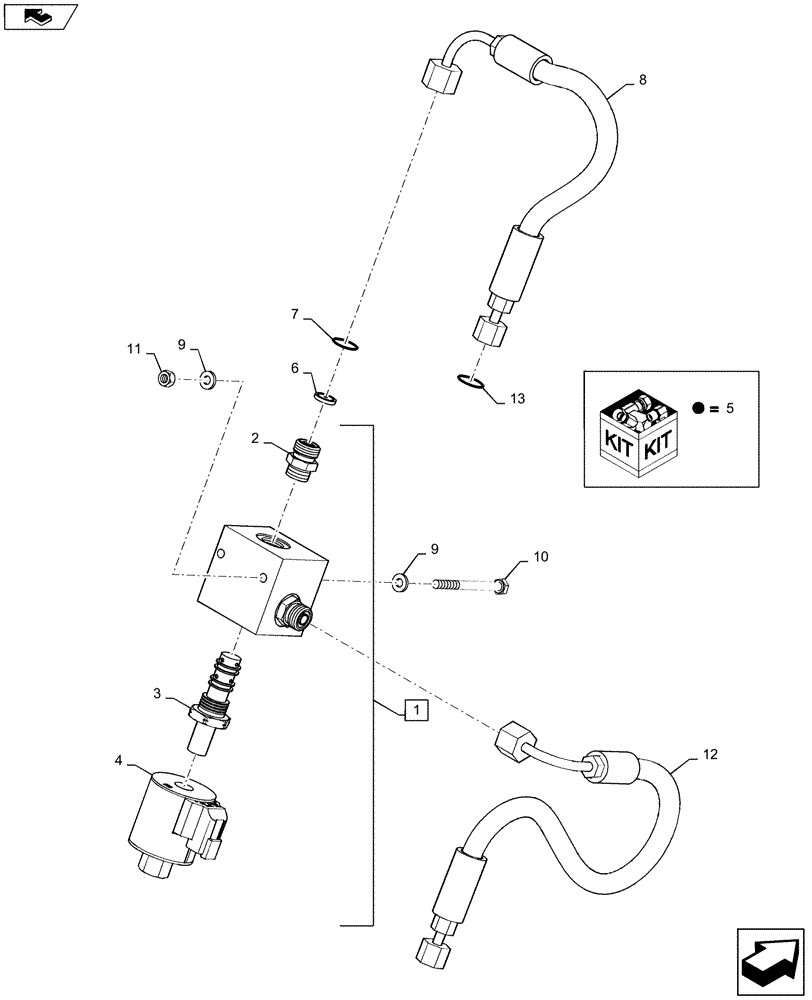 Схема запчастей Case IH 2240 - (35.204.BE[01]) - TRACTION CONTROL VALVE ASSY (35) - HYDRAULIC SYSTEMS