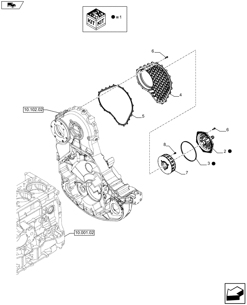 Схема запчастей Case IH F3DFE613A A002 - (10.101.03) - ENGINE BREATHERS (5801423698) (10) - ENGINE