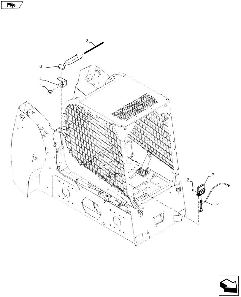 Схема запчастей Case IH SR130 - (55.991.AA[03]) - TELEMATICS, SMALL FRAME (55) - ELECTRICAL SYSTEMS