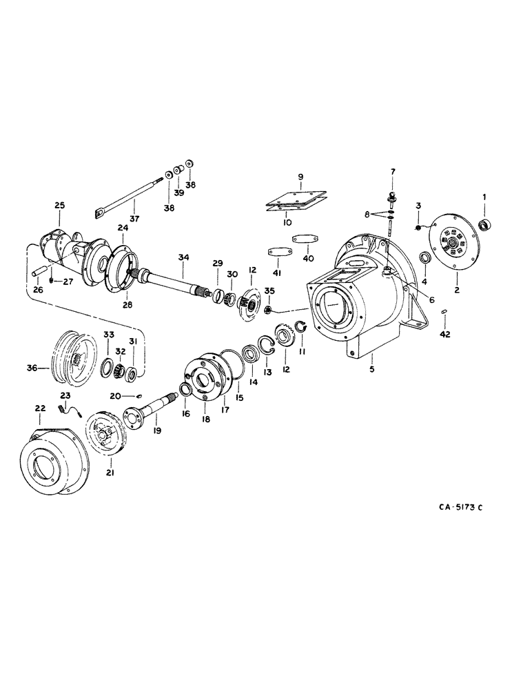 Схема запчастей Case IH 1460 - (07-15) - DRIVE TRAIN, POWER TAKE OFF DRIVE Drive Train