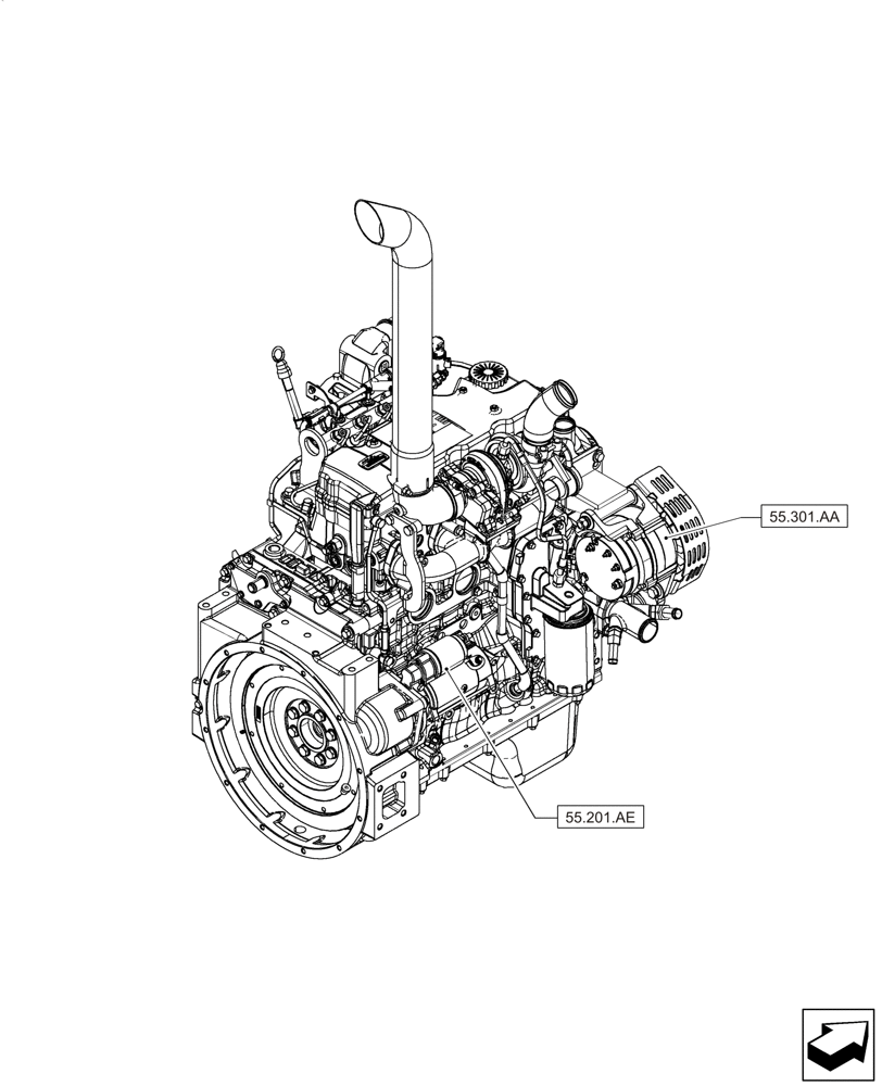 Схема запчастей Case IH F4HE0484D B101 - (00.000.55[02]) - PICTORIAL INDEX - ELECTRICAL SYSTEMS (00) - GENERAL & PICTORIAL INDEX