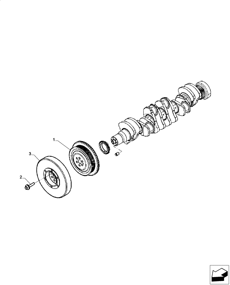 Схема запчастей Case IH F4CE0654B B601 - (10.110.AD) - CRANKSHAFT, DAMPER (10) - ENGINE