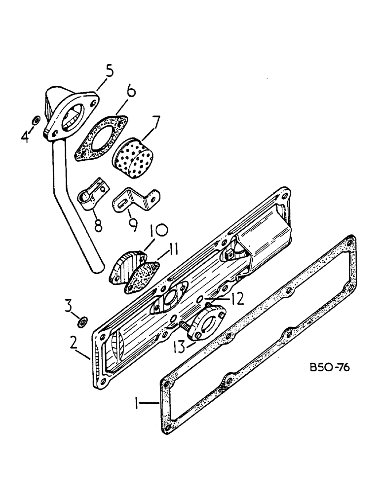 Схема запчастей Case IH 485 - (0F05-2) - CRANKCASE SIDE COVER Power