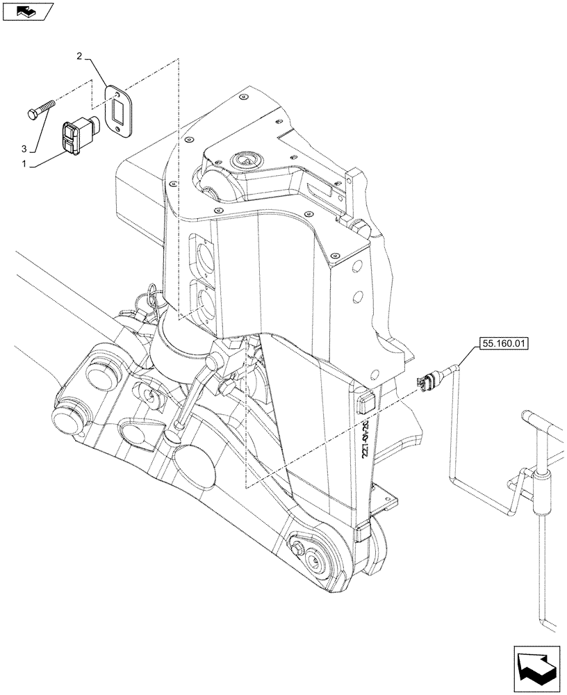 Схема запчастей Case IH PUMA 185 - (55.160.02) - FRONT HPL - SWITCH (VAR.743483-743484-743485-743486 / 743765) (55) - ELECTRICAL SYSTEMS