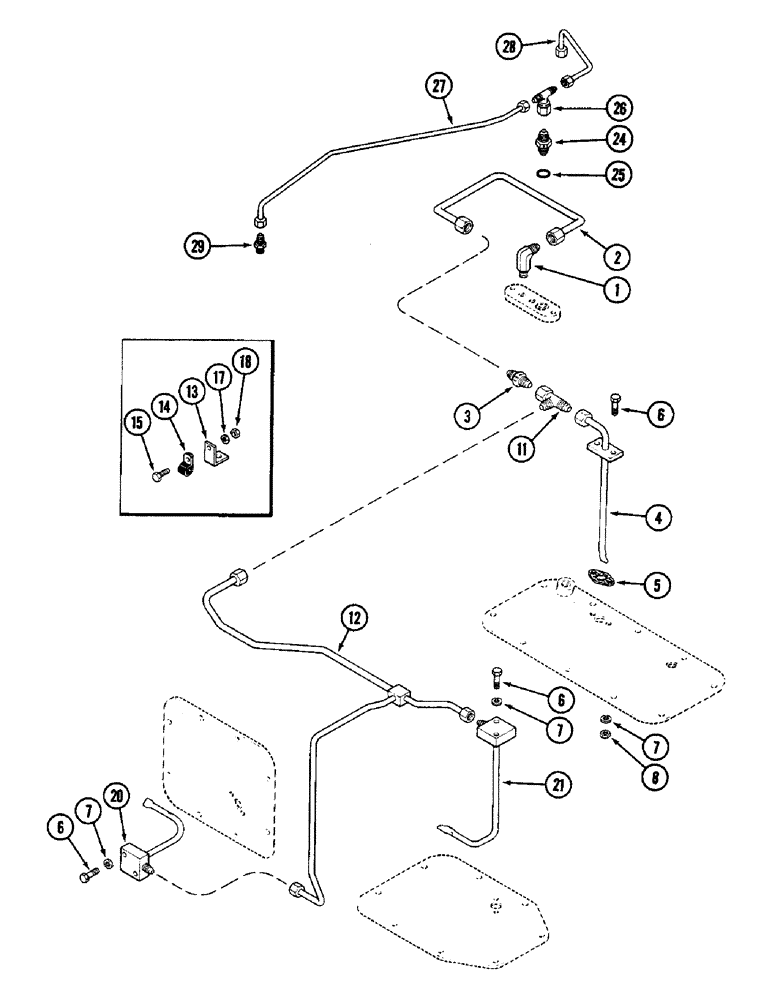 Схема запчастей Case IH 3294 - (8-276) - HYDRAULICS, TRANSMISSION LUBRICATION, PRIOR TO TRANSMISSION S/N A16264576 (08) - HYDRAULICS