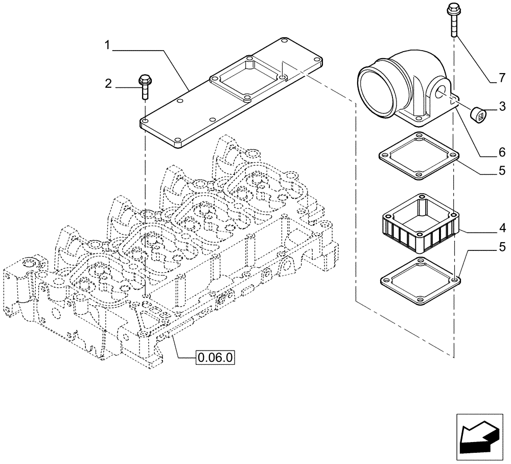 Схема запчастей Case IH P110 - (0.07.1[01]) - INTAKE MANIFOLD (02) - ENGINE