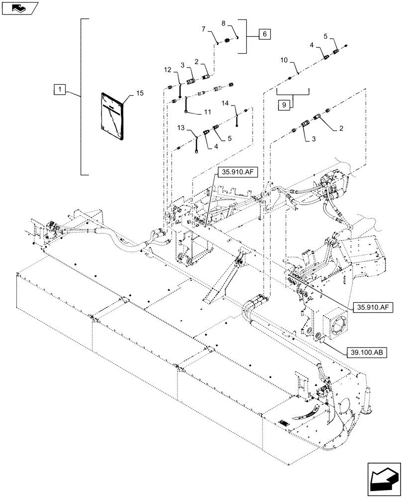 Схема запчастей Case IH WD1903 - (88.100.35[01]) - DIA KIT, QUICK COUPLER, POPPET STYLE, DISC HEADER (88) - ACCESSORIES