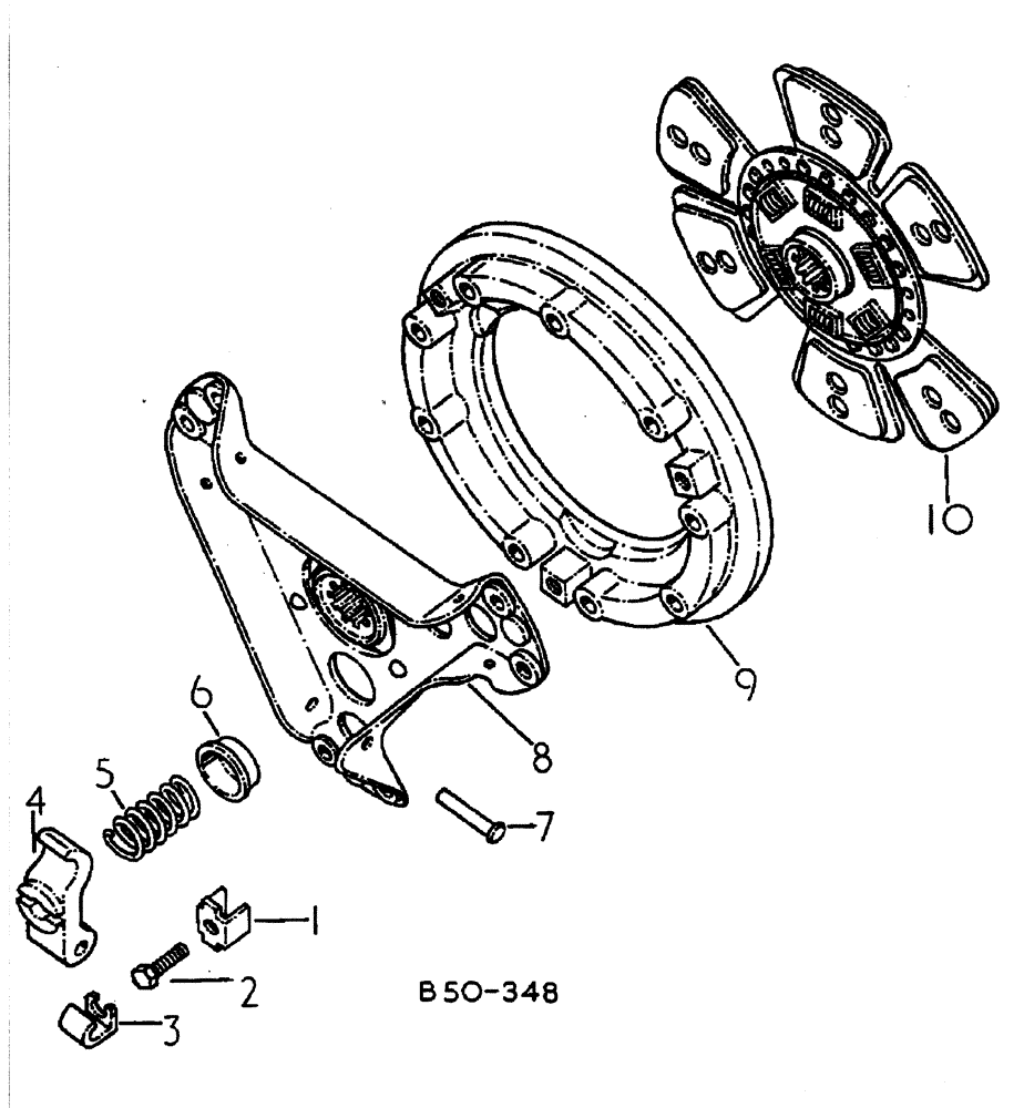 Схема запчастей Case IH 885 - (07-012) - CLUTCH, 884/1413 - 885/2000 UP (04) - Drive Train