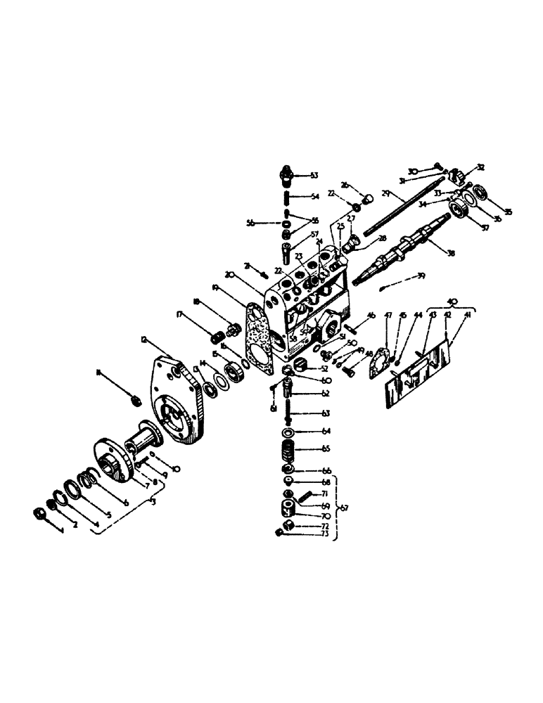 Схема запчастей Case IH BD-144 - (A-14) - FUEL INJECTION PUMP, ENGINE SERIAL NUMBER 17288 AND BELOW 