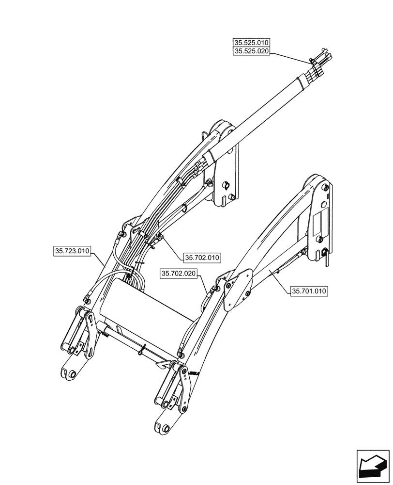 Схема запчастей Case IH L350A - (35.000.000) - SECTION INDEX - HYDRAULIC SYSTEMS (35) - HYDRAULIC SYSTEMS