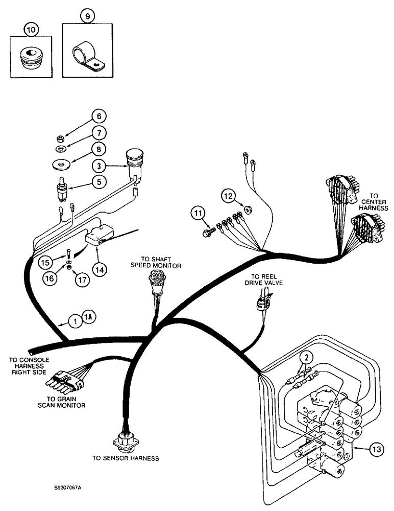 Схема запчастей Case IH 1666 - (4-10) - CONSOLE HARNESS, LEFT HAND CONSOLE (06) - ELECTRICAL