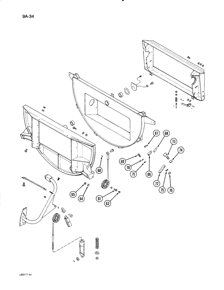 Схема запчастей Case IH 1670 - (9A-34) - FEED BEATER, (CONT) (13) - FEEDER