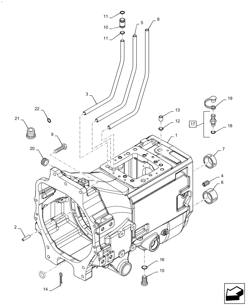 Схема запчастей Case IH PUMA1854 - (21.110.AB[01]) - CLUTCH BOX ASSY (21) - TRANSMISSION