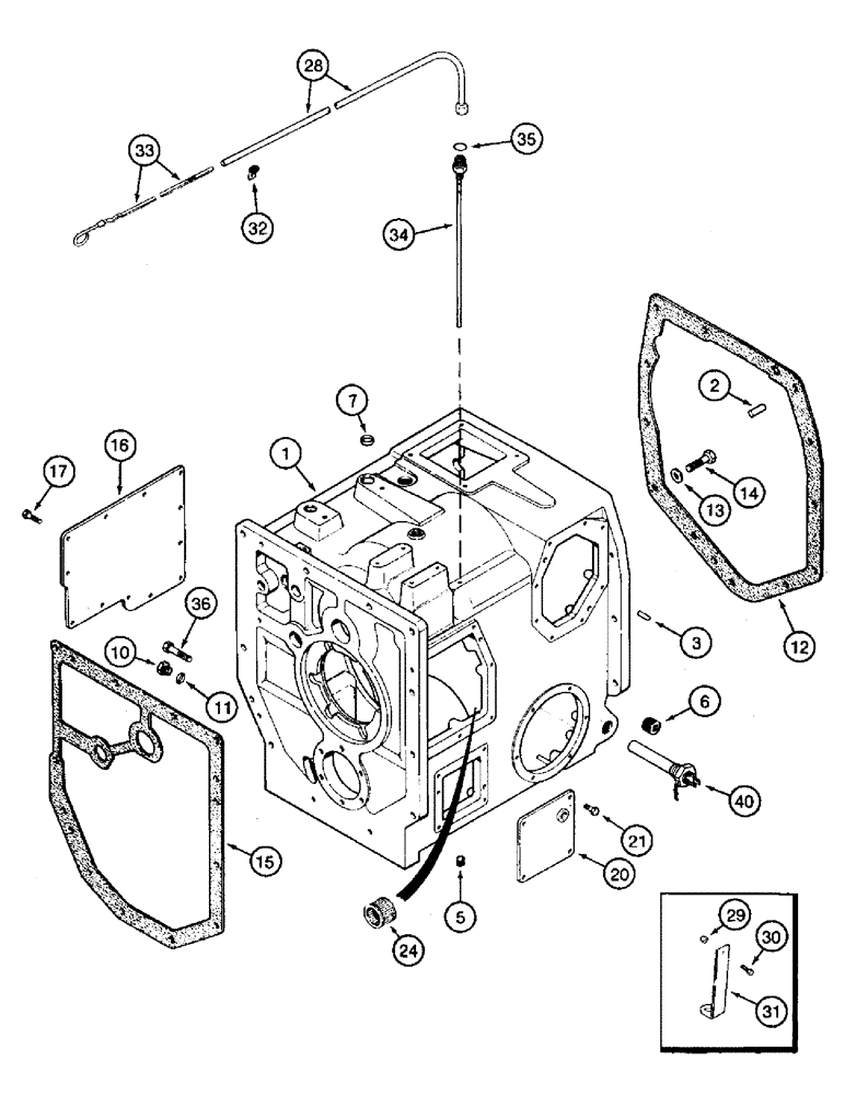 Схема запчастей Case IH 8950 - (6-018) - TRANSMISSION, RANGE HOUSING (06) - POWER TRAIN