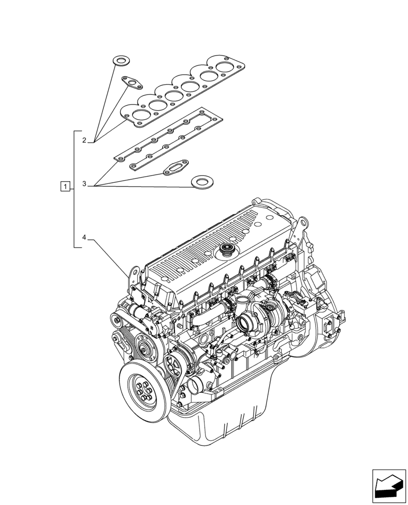 Схема запчастей Case IH F3DFE613F B001 - (10.001.AD) - ENGINE (10) - ENGINE