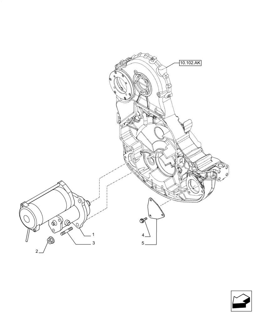 Схема запчастей Case IH F3DFE613F B001 - (55.201.AE) - STARTER MOTOR (55) - ELECTRICAL SYSTEMS