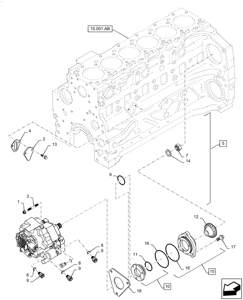 Схема запчастей Case IH PUMA2104 - (10.218.AQ[01]) - INJECTION PUMP (10) - ENGINE